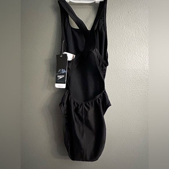 Speedo Womens Swimsuit One Piece Prolt Super Pro Solid Black Sz 30 X-small 2 NWT - Picture 4 of 7